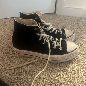 Black platform converse